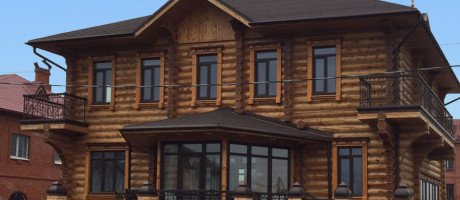 Кровля четырехскатная с эркерами - резино-битумная черепица